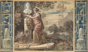 An Allegory of Empress Josephine as Patroness of the Gardens at Malmaison by Francois Gerard Oil Painting