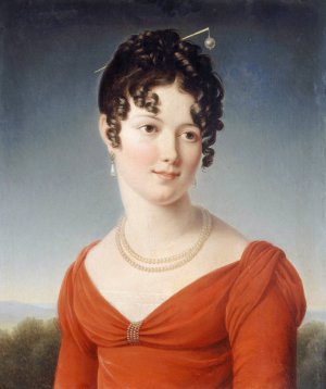 Bust Portrait Of Alexandrine-Anne De La Pallu, Marquise De Flers by Francois Gerard Oil Painting
