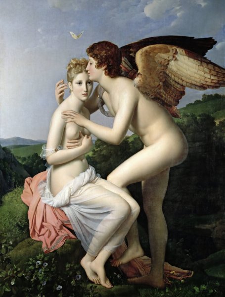 Cupid And Psyche  by Francois Gerard - Hand-Painted Oil Painting Reproduction