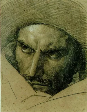 Head of F. Ravaillac Study painting by Francois Gerard