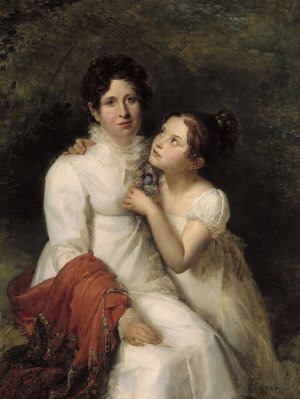 Portrait de Madame Bauquin Du Boulay et de sa niece Mademoiselle Bauquin de La Souche by Francois Gerard Oil Painting
