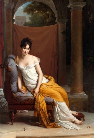 Portrait Of Juliette Recamier, Nee Bernard by Francois Gerard Oil Painting