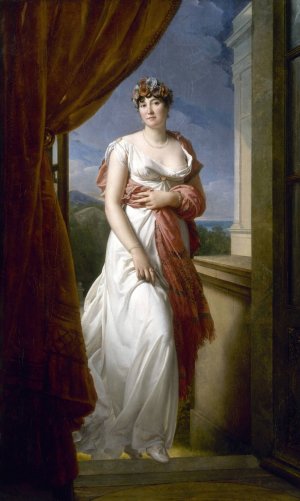 Portrait Of Theresia Cabarrus by Francois Gerard Oil Painting