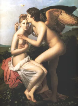 Psyche and Amour also known as Cupid and Psyche by Francois Gerard Oil Painting