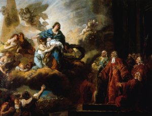 Allegorie de la naissance du dauphin, le 22 octobre 1781 by Francois-Guillaume Menageot Oil Painting