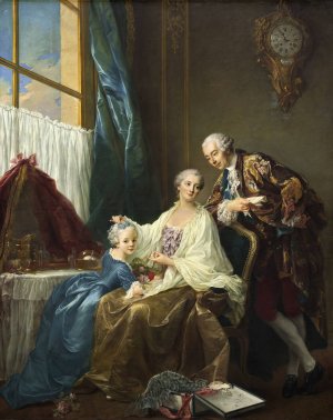Family Portrait by Francois-Hubert Drouais Oil Painting