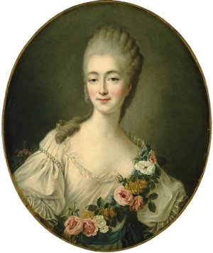 Jeanne Becu, Comtesse du Barry by Francois-Hubert Drouais Oil Painting
