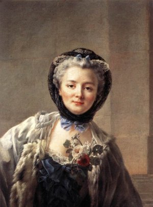 Madame Drouais, Wife of the Artist Oil painting by Francois-Hubert Drouais