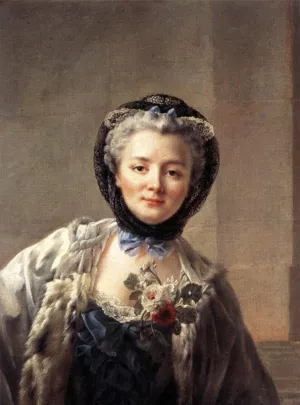Madame Drouais, Wife of the Artist Oil painting by Francois-Hubert Drouais