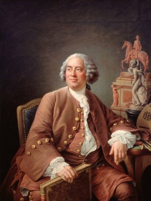 Portrait du sculpteur Edme Bouchardon by Francois-Hubert Drouais Oil Painting