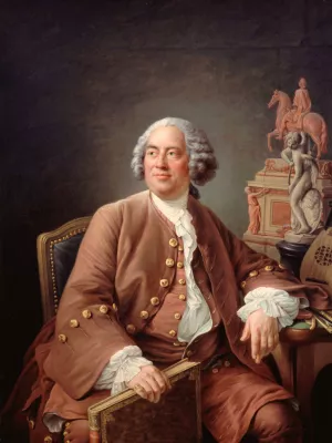 Portrait du sculpteur Edme Bouchardon by Francois-Hubert Drouais Oil Painting