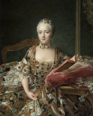 Portrait of the Marquise d'Aguirandes by Francois-Hubert Drouais Oil Painting