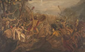 Battle Scene by Francois Joseph Heim Oil Painting