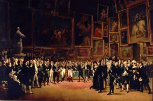 Charles V Distributing Awards to the Artists at the Close of the Salon of 1 by Francois Joseph Heim - Oil Painting Reproduction