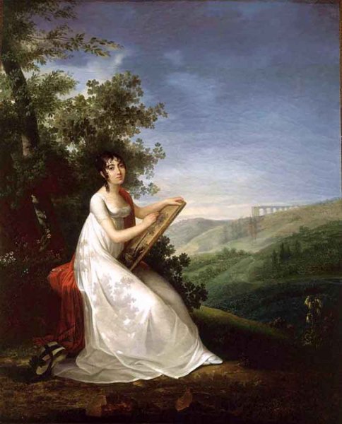 Main Product Photo of Portrait of Adelie Auguie Painting by Francois-Joseph Kinson