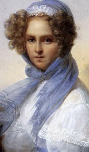 Presumed Portrait of Miss Kinsoen by Francois-Joseph Kinson Oil Painting