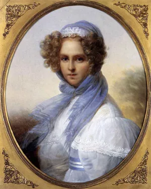 Presumed Portrait of Miss Kinsoen by Francois-Joseph Kinson - Oil Painting Reproduction