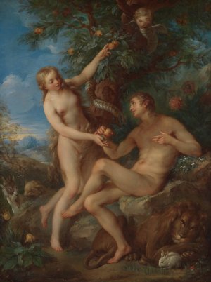 Adam and Eve by Francois Lemoyne Oil Painting