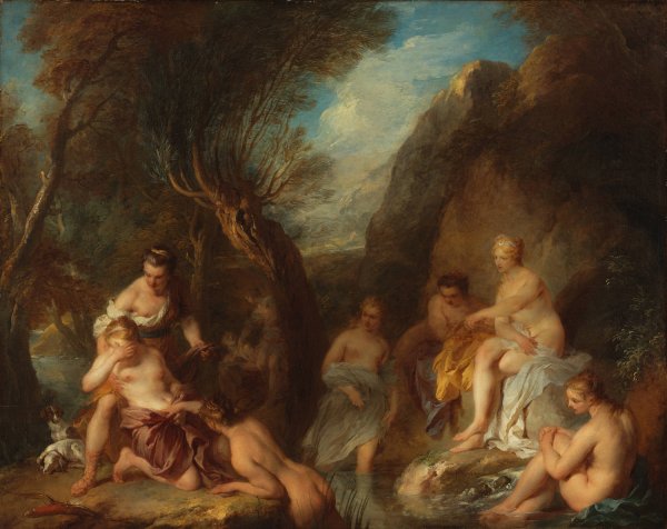 Diana and Callisto  by Francois Lemoyne - Hand-Painted Oil Painting Reproduction