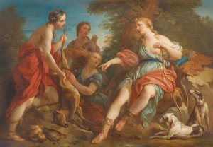 Diana Returning From The Hunt by Francois Lemoyne Oil Painting