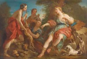 Diana returning from the hunt Oil painting by Francois Lemoyne
