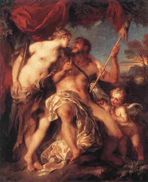 Hercules and Omphale by Francois Lemoyne - Oil Painting Reproduction