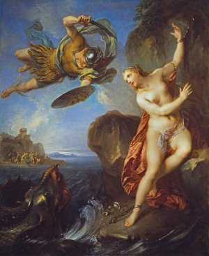 Perseus and Andromeda by Francois Lemoyne Oil Painting