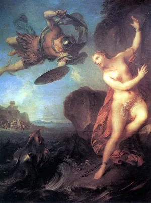 Perseus and Andromeda by Francois Lemoyne - Oil Painting Reproduction
