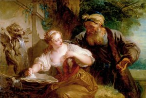 The Amorous Proposal by Francois Lemoyne Oil Painting