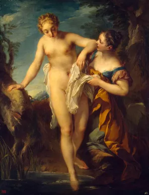 The Bather painting by Francois Lemoyne