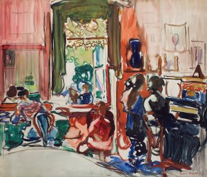 The Piano Lesson by Frances Hodgkins Oil Painting