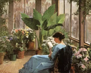 The Conservatory by Frances Jones Bannerman Oil Painting