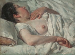 Woman Sleeping by Francesc Gimeno Oil Painting