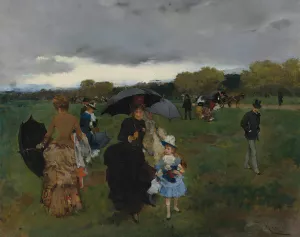 The Upcoming Storm On The Bois De Boulogne Oil painting by Francesc Miralles I Galaup