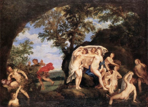 Main Product Photo of Diana and Actaeon Painting by Francesco Albani