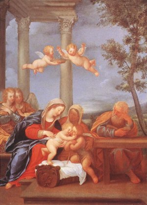 Holy Family by Francesco Albani Oil Painting