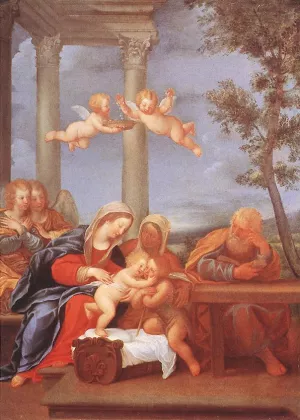 Holy Family painting by Francesco Albani