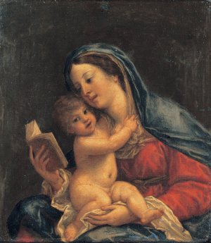 Madonna with the Child by Francesco Albani Oil Painting