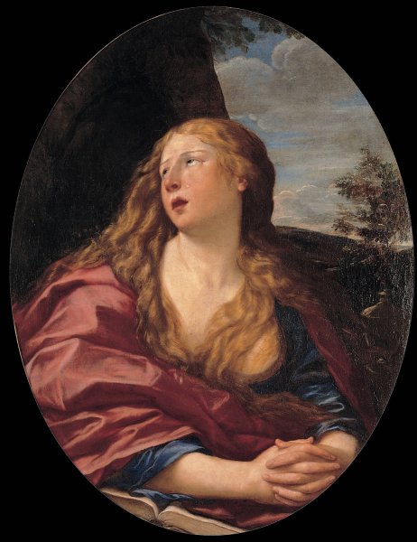 Penitent Magdalene by Francesco Albani - Hand-Painted Oil Painting Reproduction