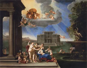 Toilet of Venus by Francesco Albani Oil Painting