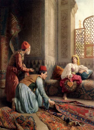 The Carpet Sellers by Francesco Ballesio Oil Painting