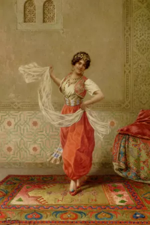 The Oriental Dancer by Francesco Ballesio Oil Painting