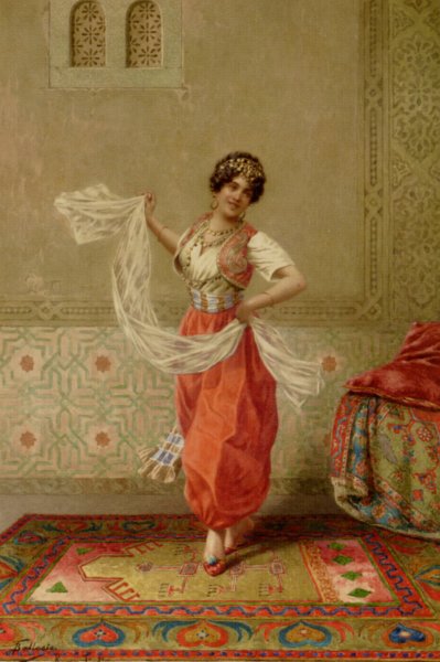 Main Product Photo of The Oriental Dancer Painting by Francesco Ballesio