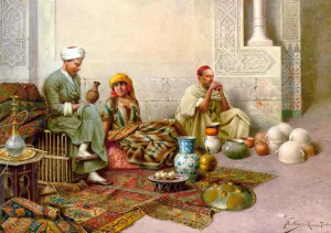 The Pottery Sellers Oil painting by Francesco Ballesio