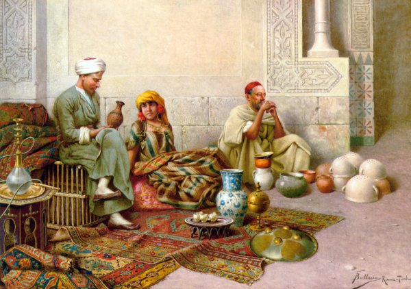 The Pottery Sellers by Francesco Ballesio - Hand-Painted Oil Painting Reproduction