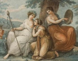 Bacchante by Francesco Bartolozzi Oil Painting