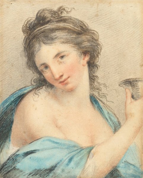 Hebe by Francesco Bartolozzi - Hand-Painted Oil Painting Reproduction
