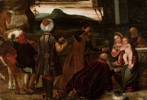Adoration of the Magi by Francesco Bassano The Younger Oil Painting