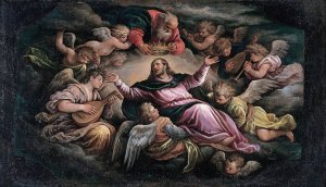 Christ in Glory by Francesco Bassano The Younger Oil Painting