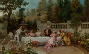 The Betrothal by Francesco Beda Oil Painting